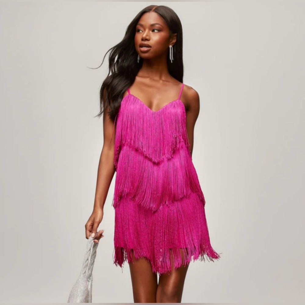 TCEC Pink Fringe Dress